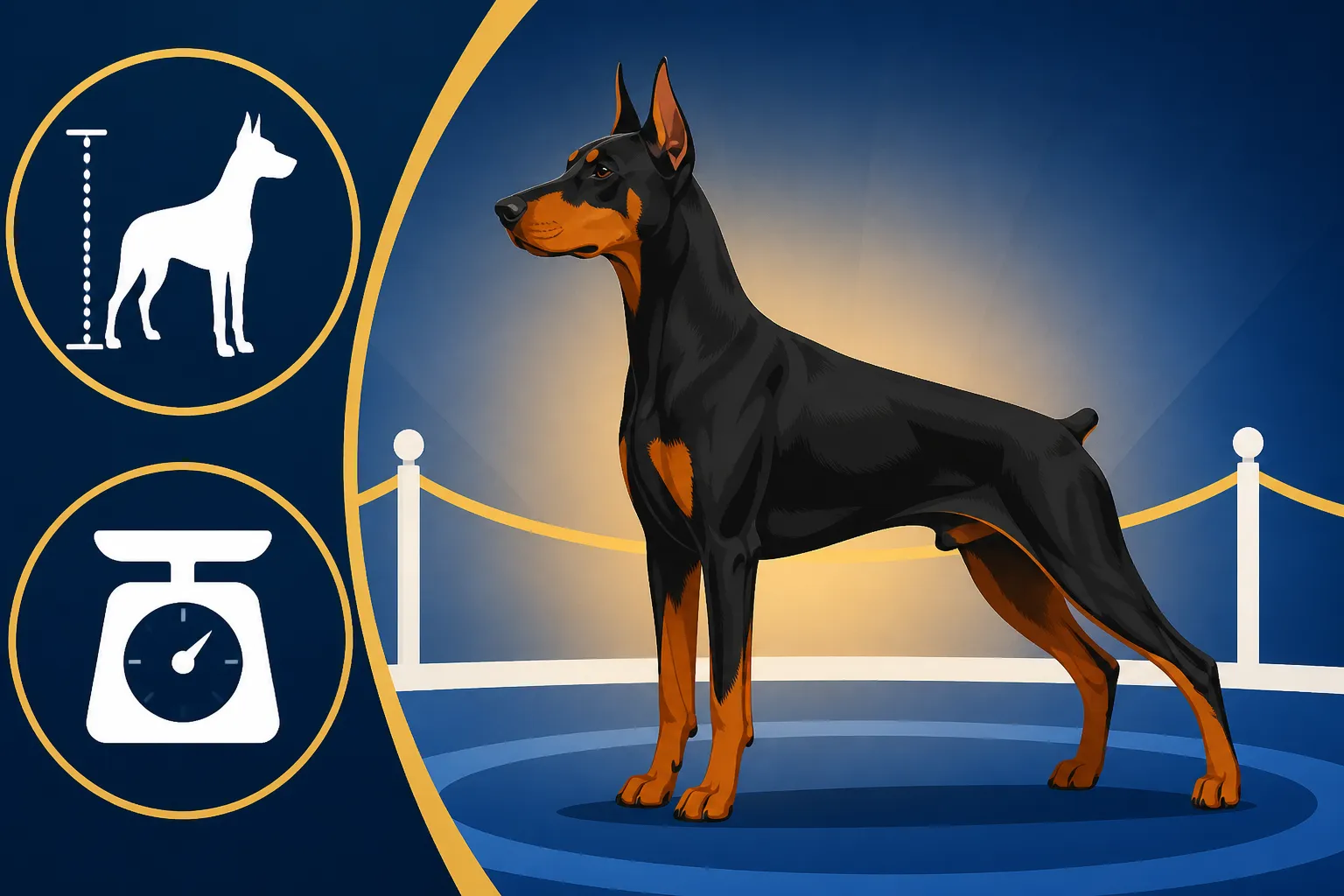 Doberman Height and Weight in the Ring