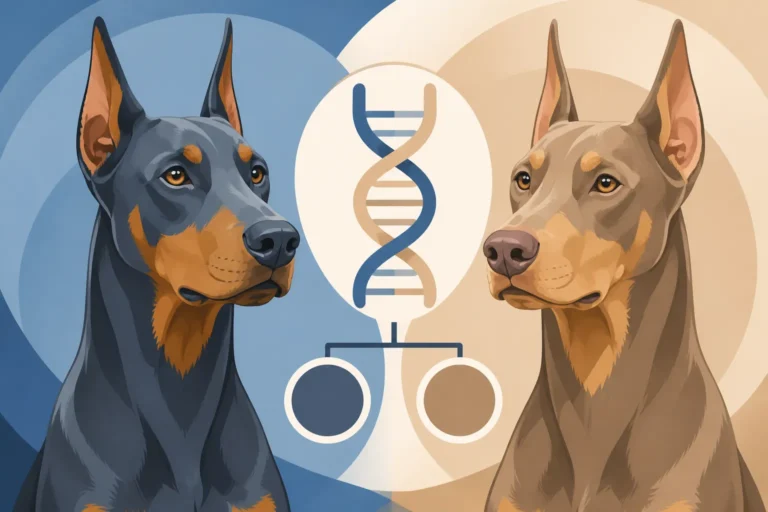 Blue and Fawn Dobermans and the Dilution Gene