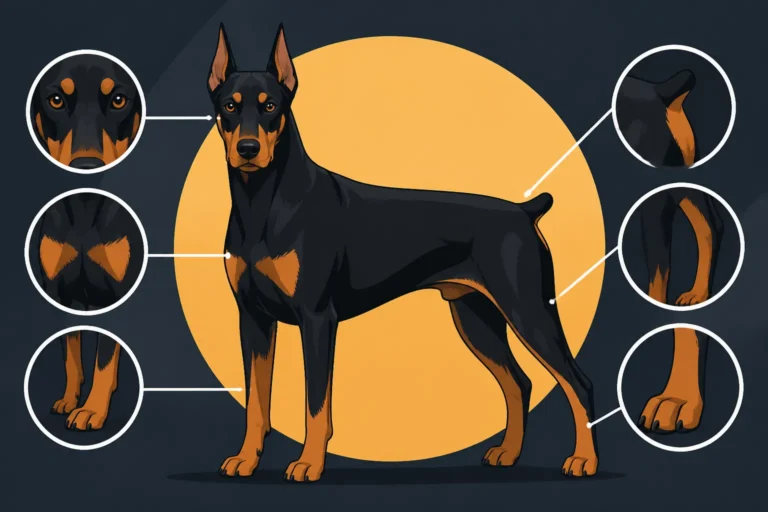 Where Rust Markings Belong on a Doberman