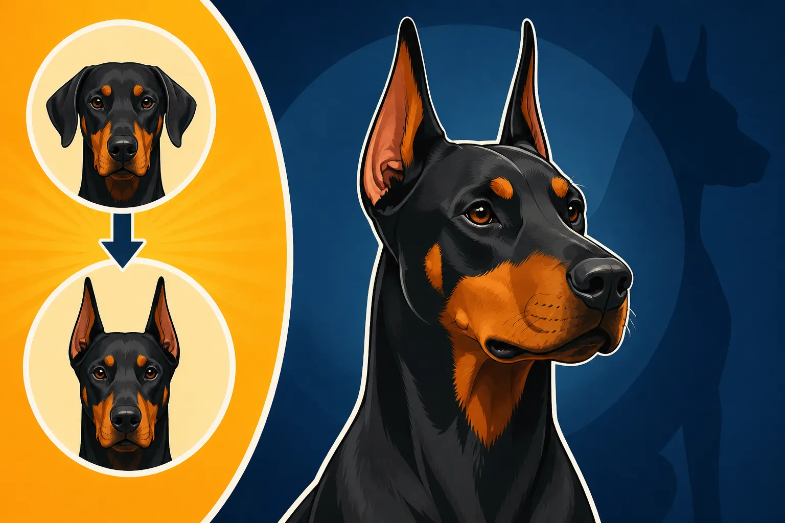 Doberman Ear Cropping in the Standard