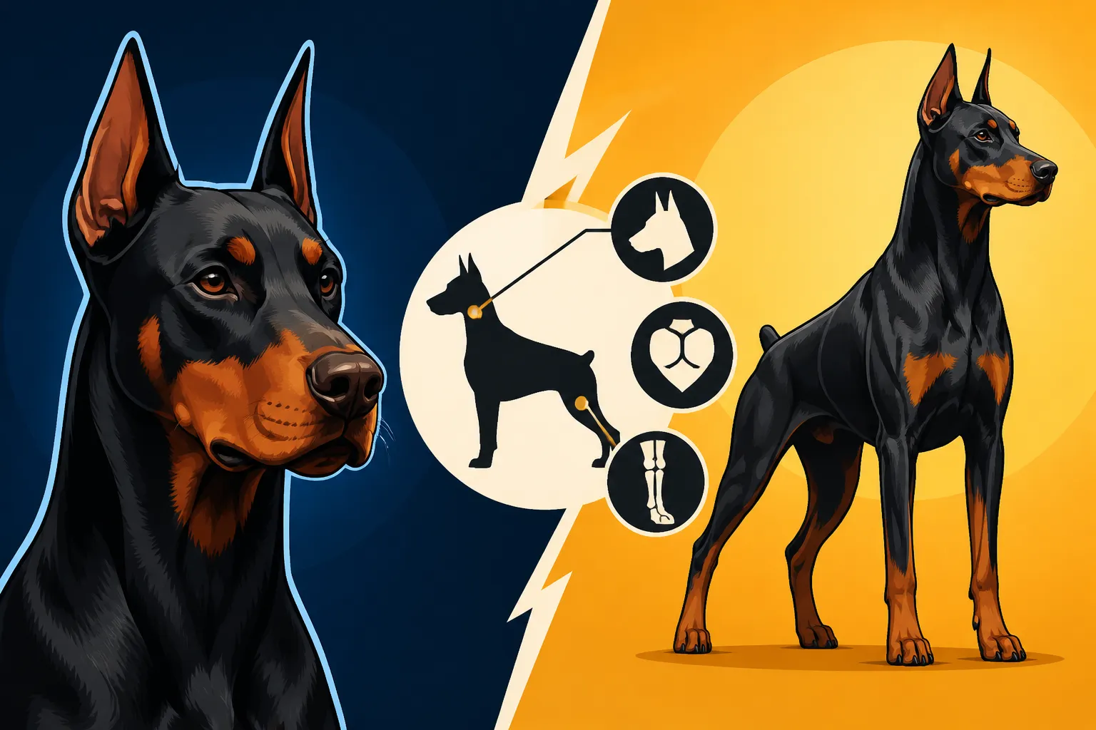 How a European Doberman Is Built Differently