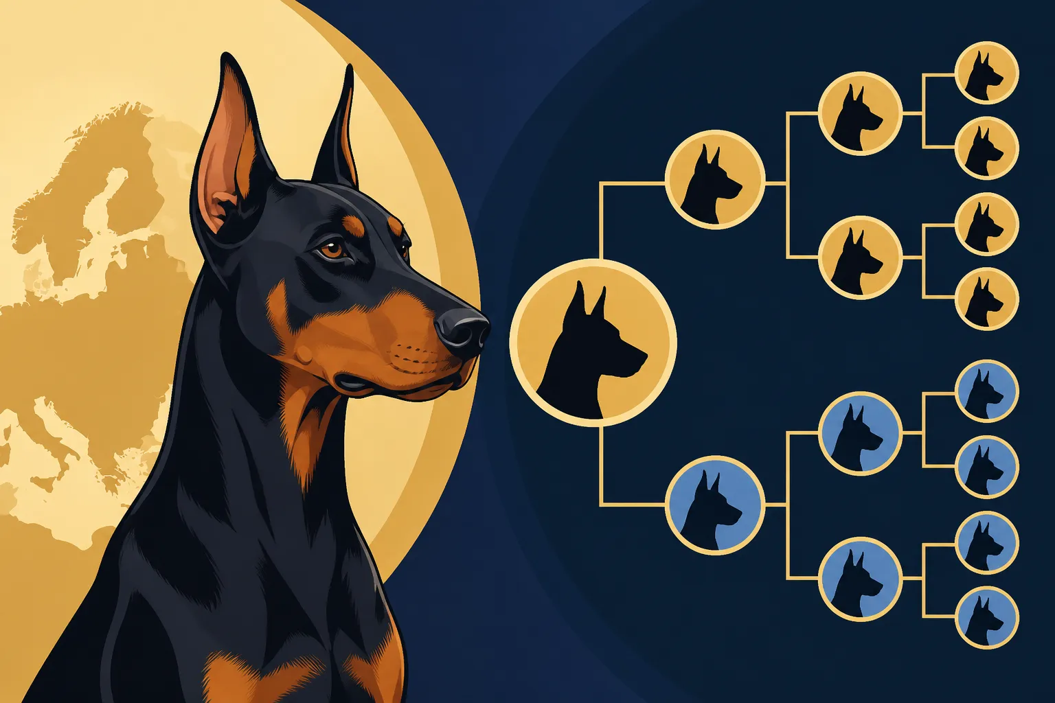 Working Titles on a European Doberman Pedigree