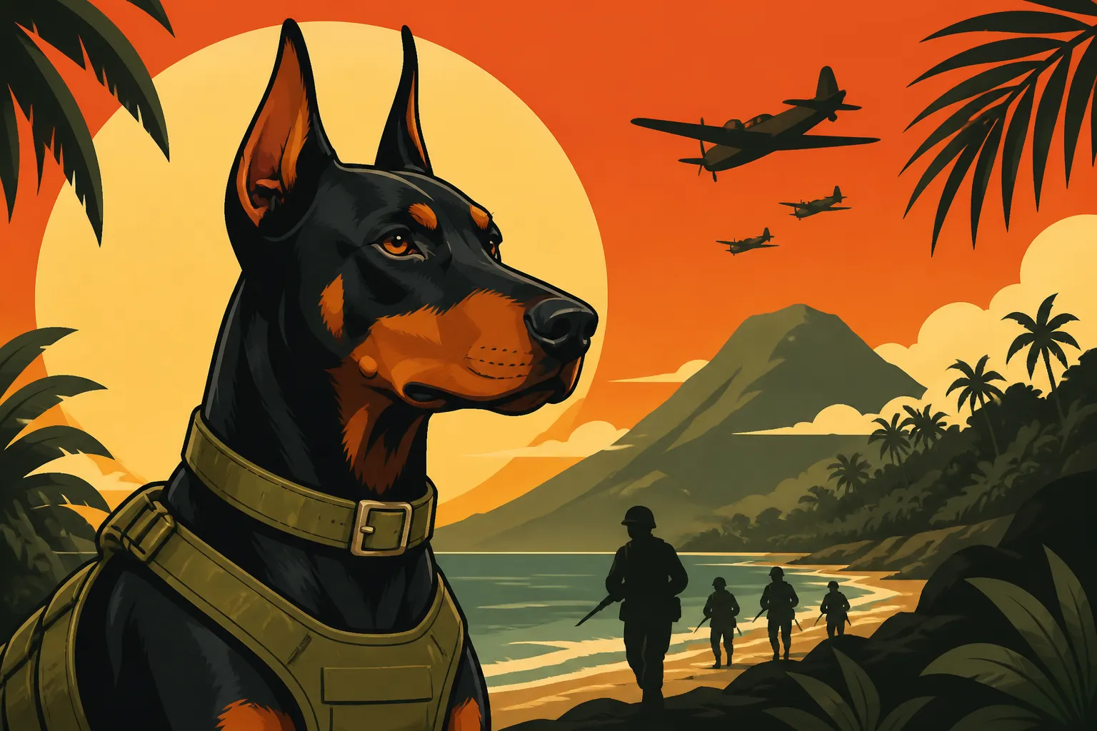 The Marine Corps Dobermans of the Pacific